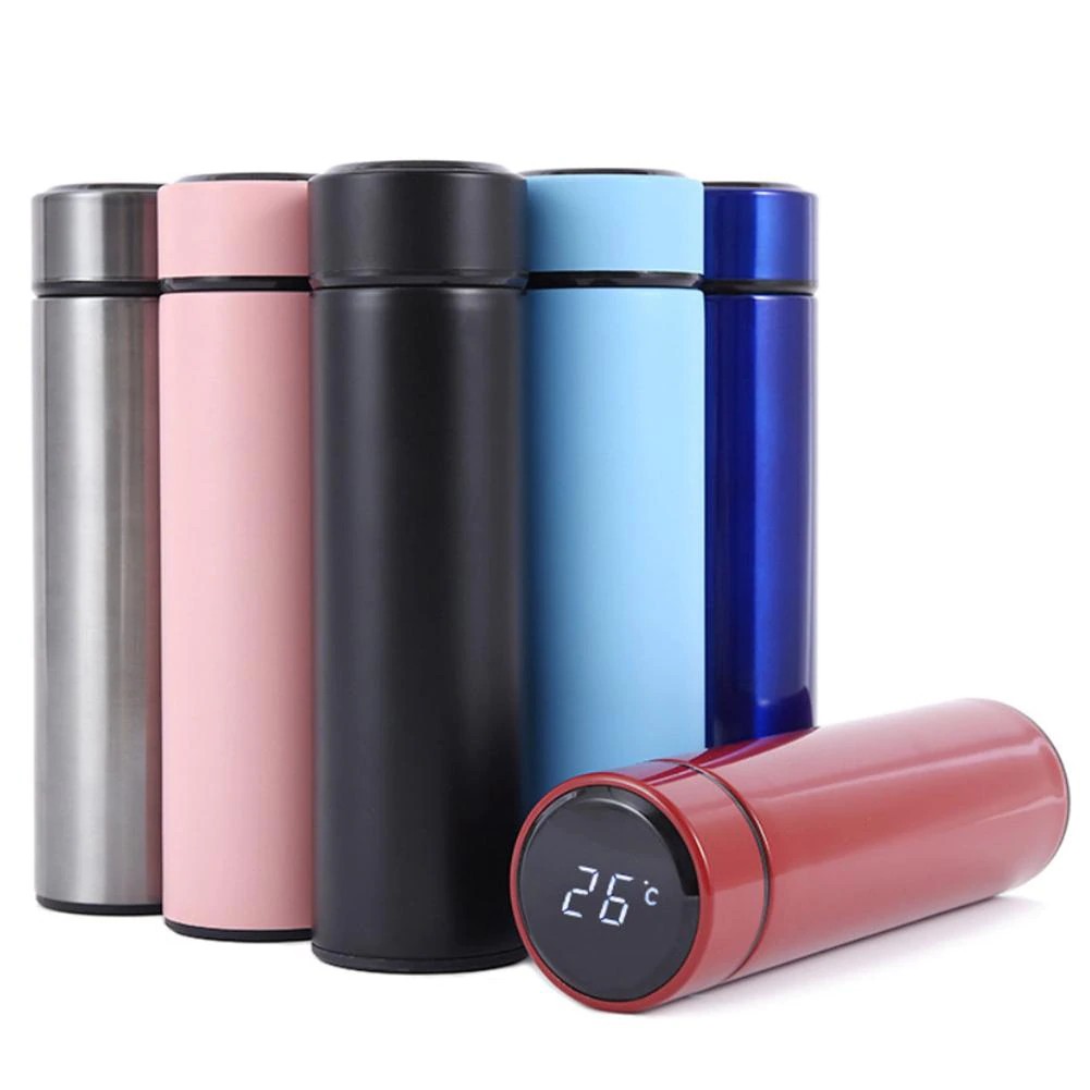 Termos Vacuum Botol Thermos Stainless LED Temperatur Suhu Dengan Termometer LED Digital - Termos Air
