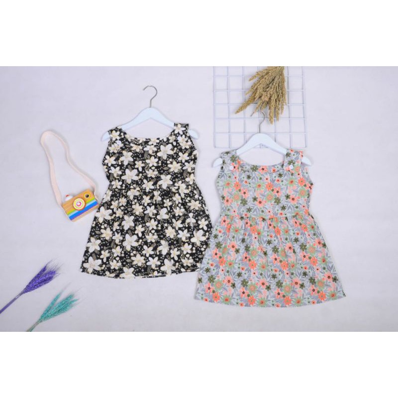 Dress KUTUNG Anak Perempuan FLOWER SERIES 3-7 Tahun Bahan Katun 100%