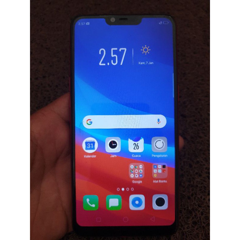 LCD OPPO A3S PLUS FRAME ORI CABUTAN