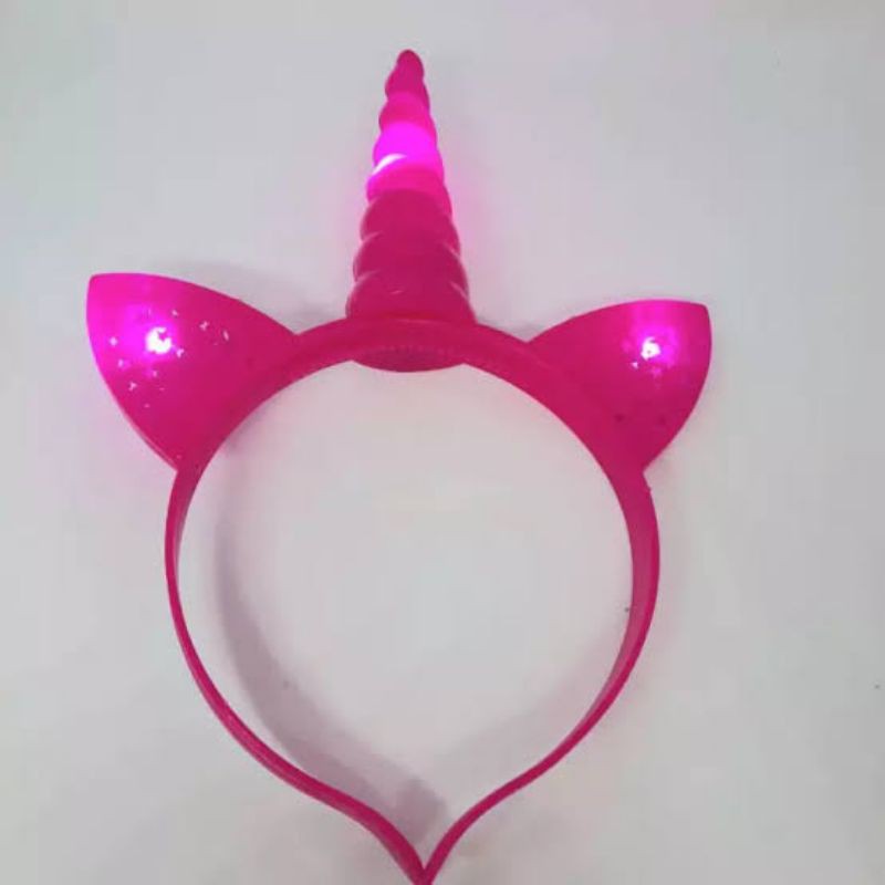 bando unicorn LED / bando kelinci LED / bunny hat