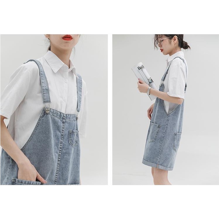 Jeans Overall Pendek Jumsuit Fashion Wanita Jeans cewek Koboi Korean Style Denim