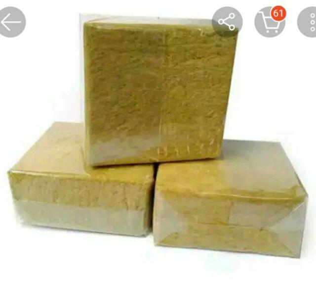 Media Tanam Hidroponik Rockwool Merk Cultilene Asli Ukuran 21 X 15 X 7.5 Cm 1/8 Slab Rockwoll