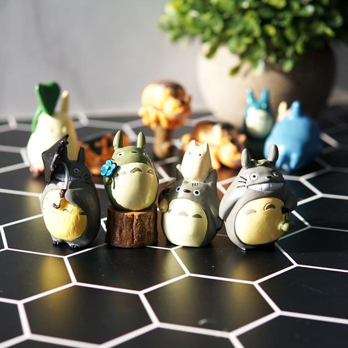 Pajangan Figurine Totoro Versi Pohon Isi 10 Pc Topper Kue Ultah Terbaru