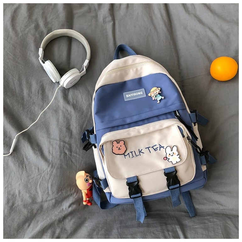 Tas Ransel  Wanita  Tas Ransel Wanita murah Tas Ransel Wanita Terbaru Tas Ransel Wanita Kekinian-Blue