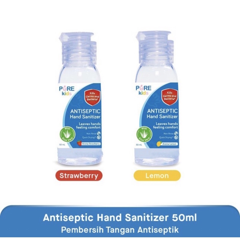 Pure kids antiseptic hand sanitizer 50 ml ( antiseptik kuman )