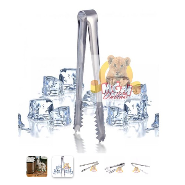 Ice Tong 6&quot; Stainless Penjepit Es Batu / Capitan Makanan Salad