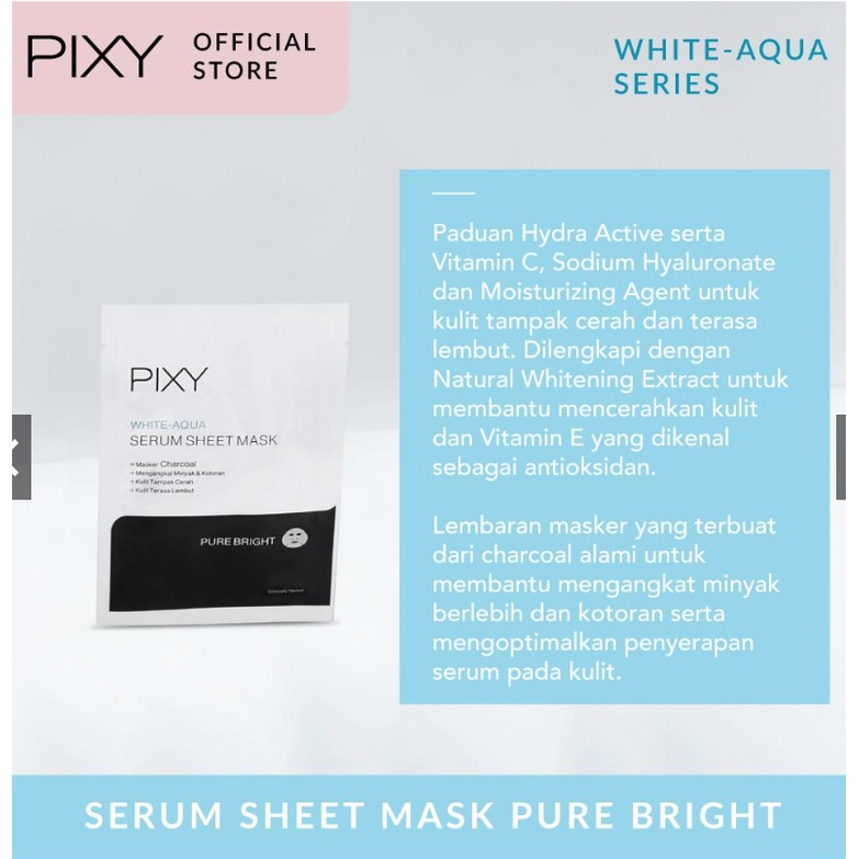 PIXY White Aqua Serum Sheet Mask Pure Bright 20gr