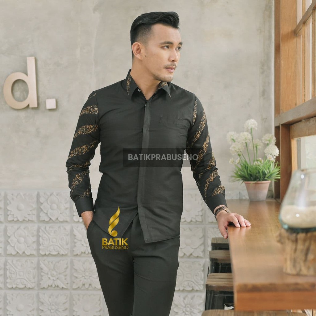 TRATUNDA KEMEJA ORI PRABUSENO BATIK PRIA DEWASA TANGAN HALUS SLIM FIT LENGAN PANJANG SLIMFIT FULL FU