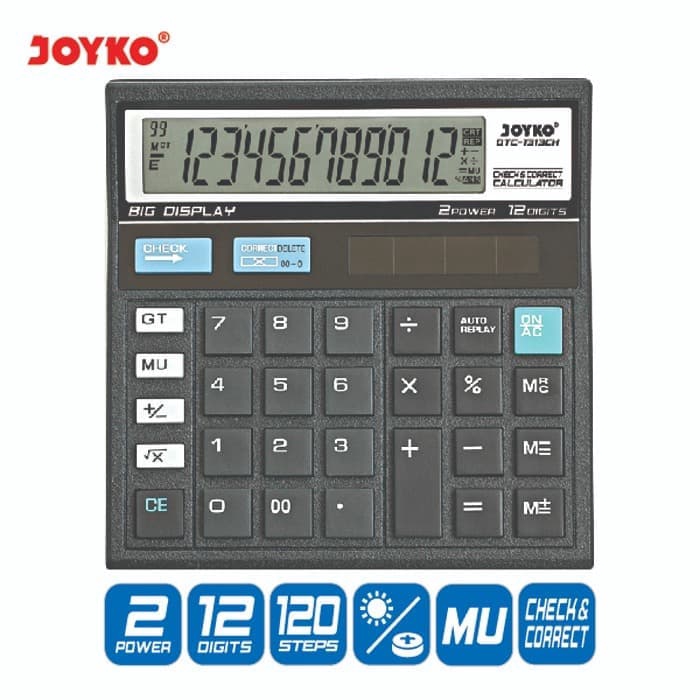 

Kalkulator 12 Digit Joyko [DTC-1313CH] Check Correct / Calculator Office / Kantor