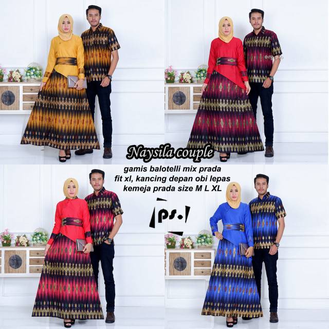 Couple gamis batik naysila dress