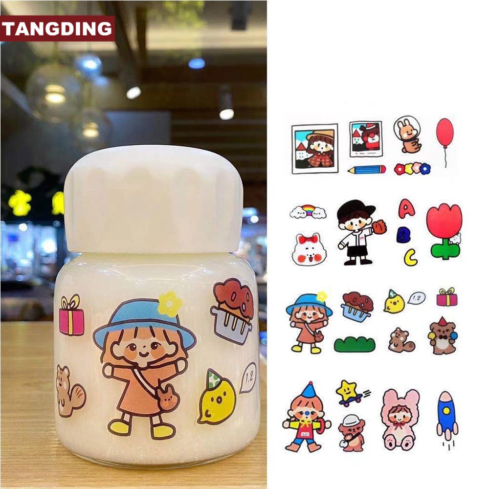 【COD Tangding】Botol Air Dengan Sedotan Ukuran 220ML Gaya Korea Untuk Pelajar Wanita