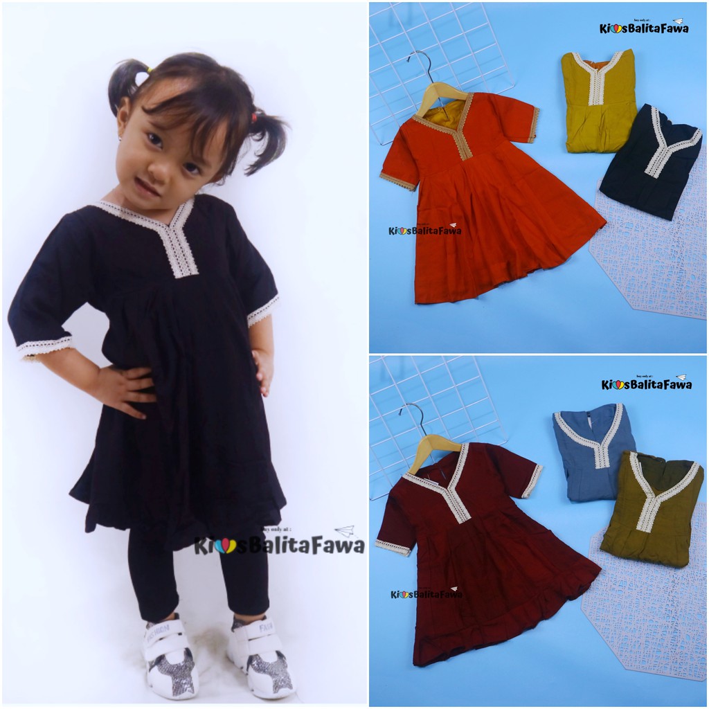 Dress Arabia uk 1-7 Tahun / PREMIUM Dres Anak Perempuan Lengan Pendek Daster Arab Baju Balita Import