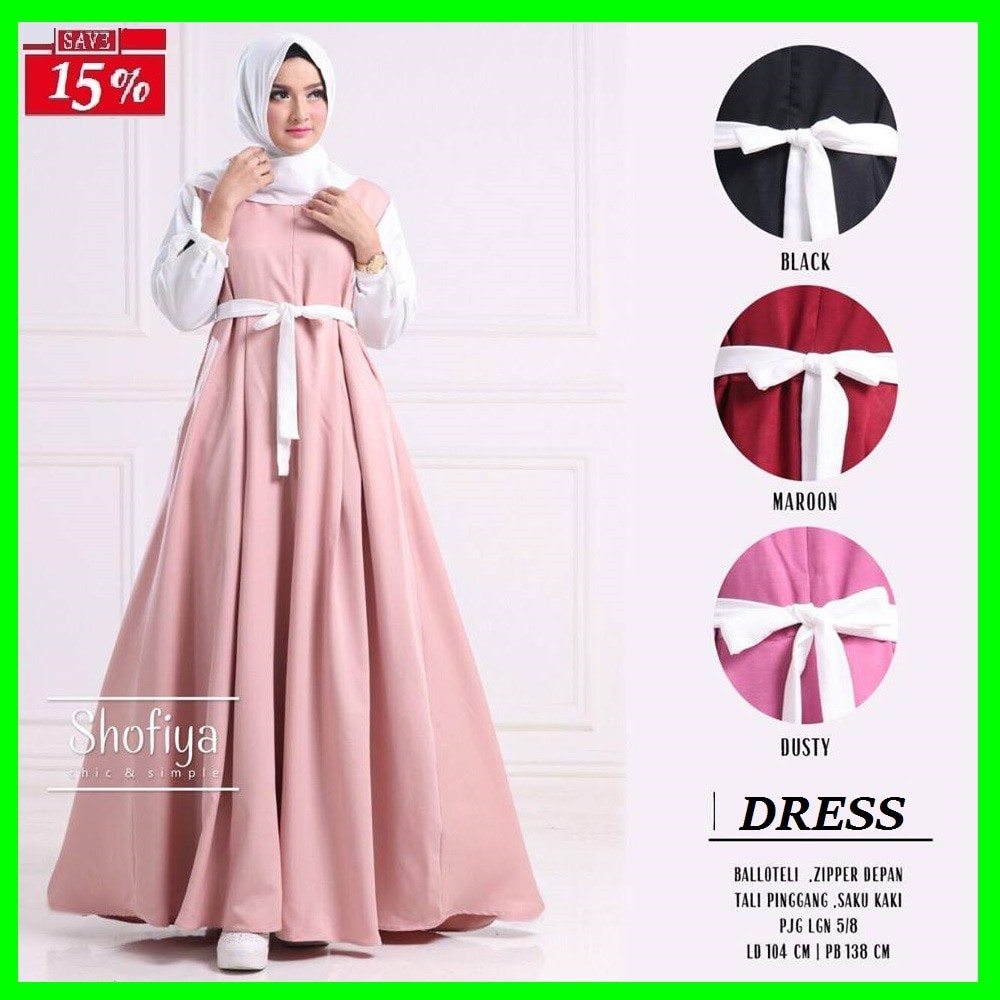 GAMIS SYARI ANNAJAH CAPUCCINO 900GR 110 140 ALLSIZE GAMIS SYARI BUSUI CADAR CREPE HQ POLOS MURAH I.