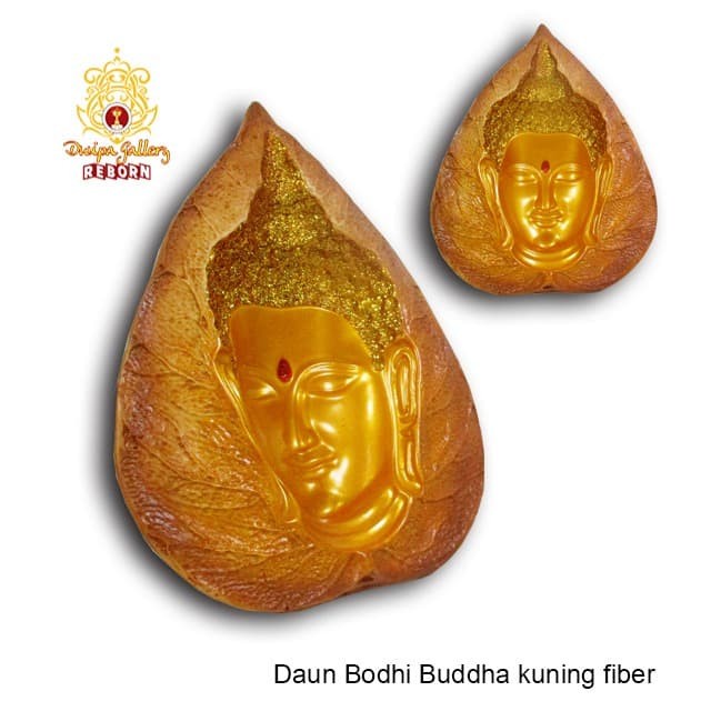 Daun Bodhi Buddha kuning fiber