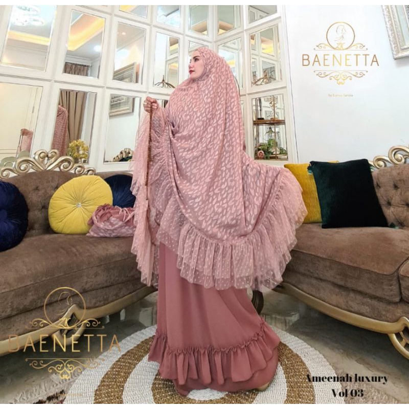 Mukena Aminah luxury vol 3 by #baenetta (ready tgl 4 april'22)