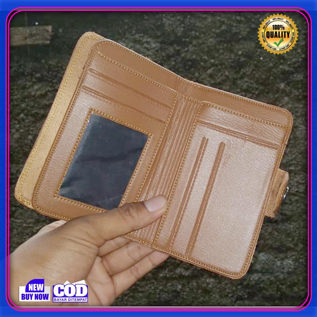 promo !! Dompet cowok 3/4 terbaru Bahan PVC Leather Simple