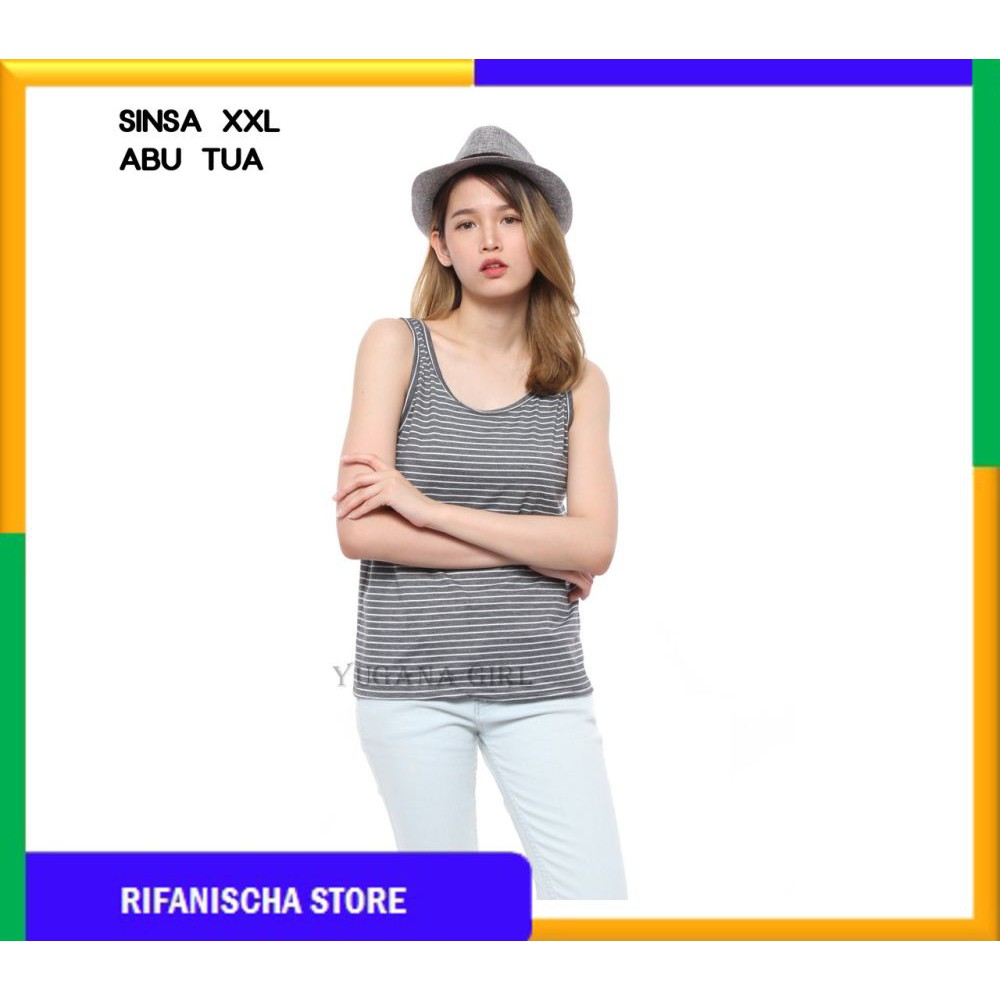 Rf SINSA Baju Atasan Tanktop Singlet XXL Jumbo Murah Wanita Kekinian