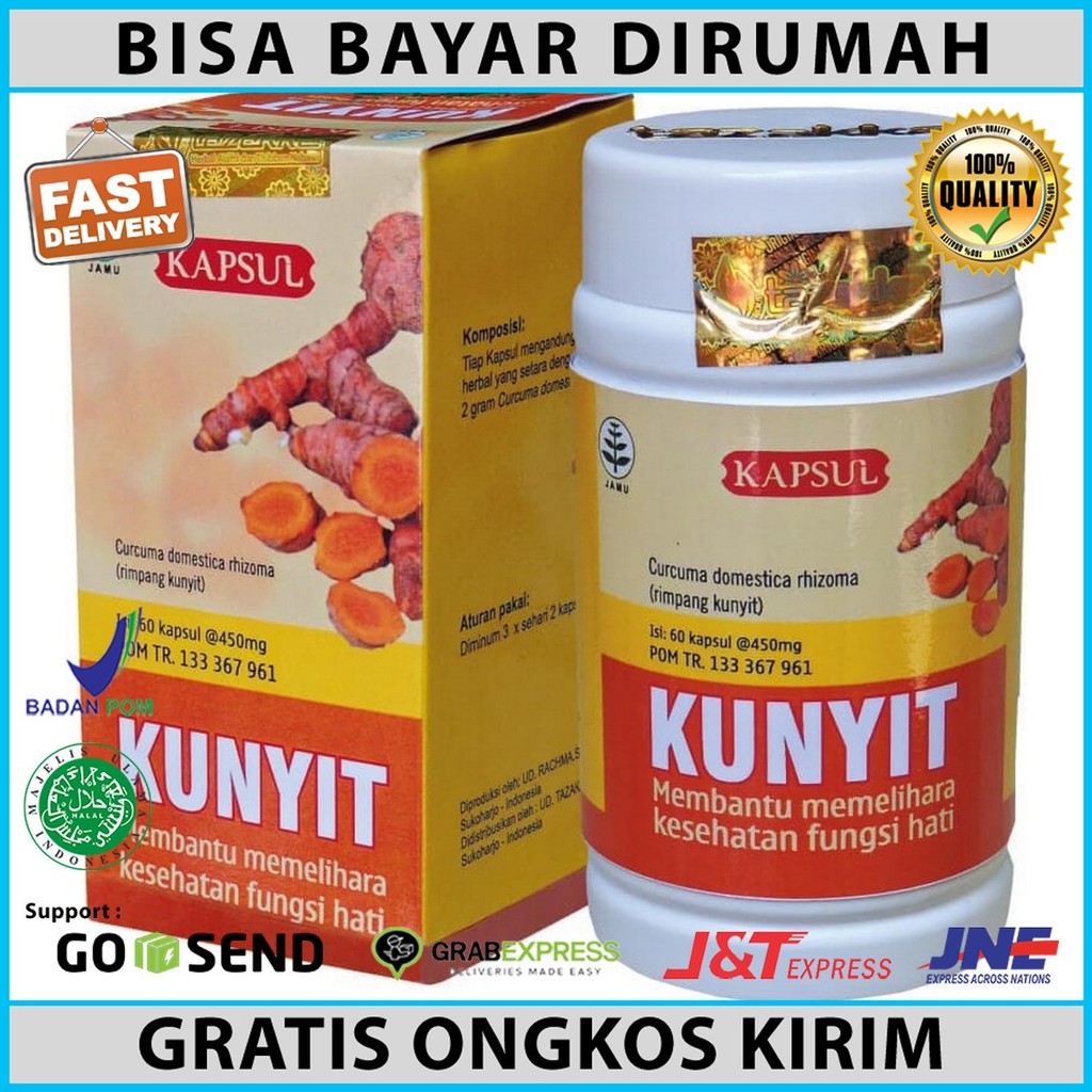 

Obat Lambung Kronis Bergaransi / Obat Maag / kapsul ekstrak kunyit Tazakka Herbal 100% Original/alby