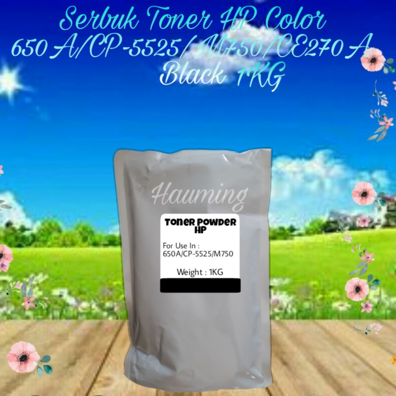 Serbuk Toner HP 650A CP5525 M750 CP5525dn CP5525n CP5525xh M750xh M750n M750dn CE270A (BKCMY) 1kg