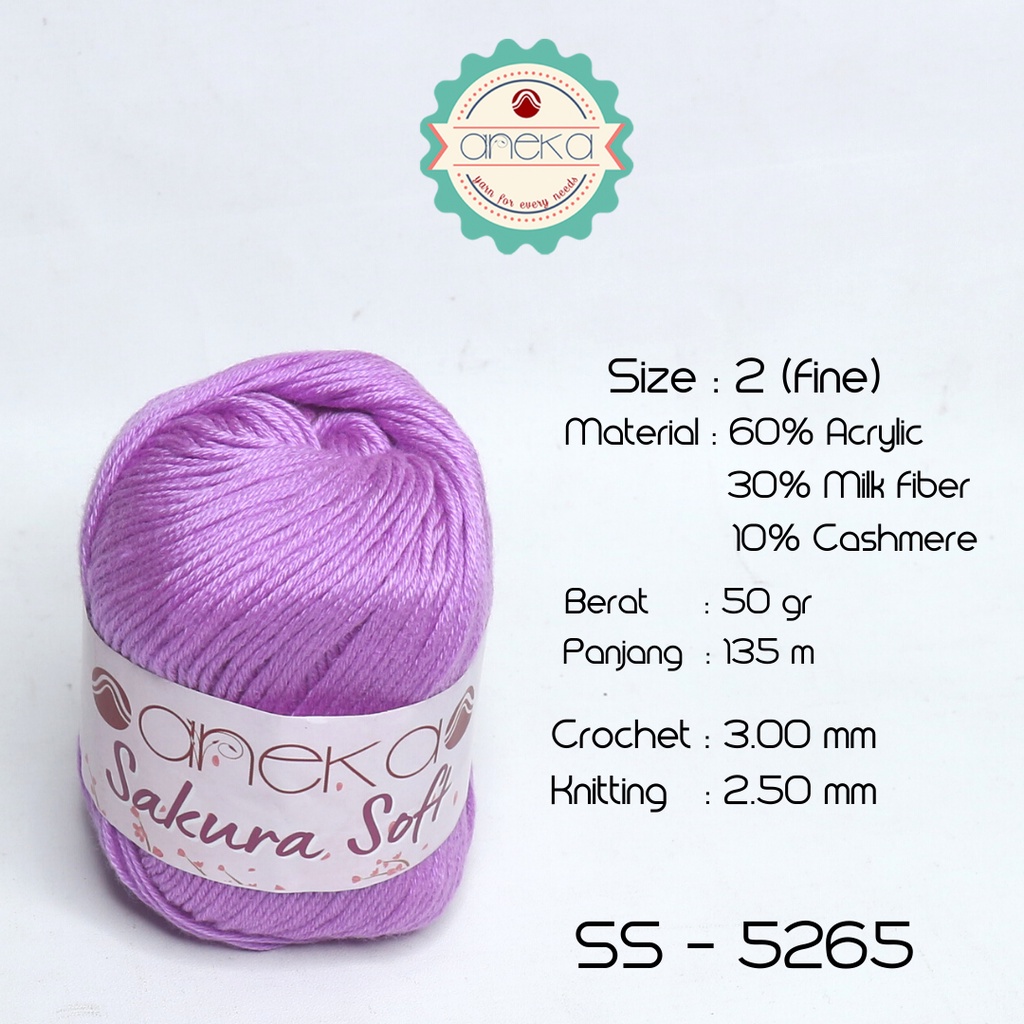 Benang Rajut Sakura Soft / Silk Cotton Milk Cotton Yarn - 5265