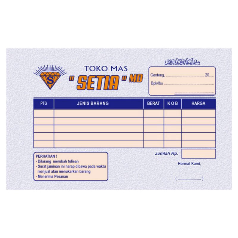 

Cetak Nota Perusahaan
