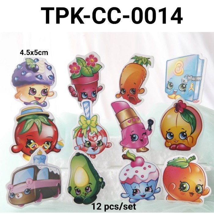 

TPK-CC-0014 CAKE TOPPER HIASAN KUE KERTAS SHOPKINS PROMO TERBARU