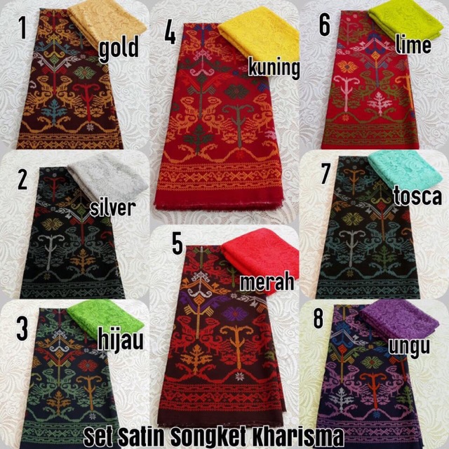 Set satin songket kharisma