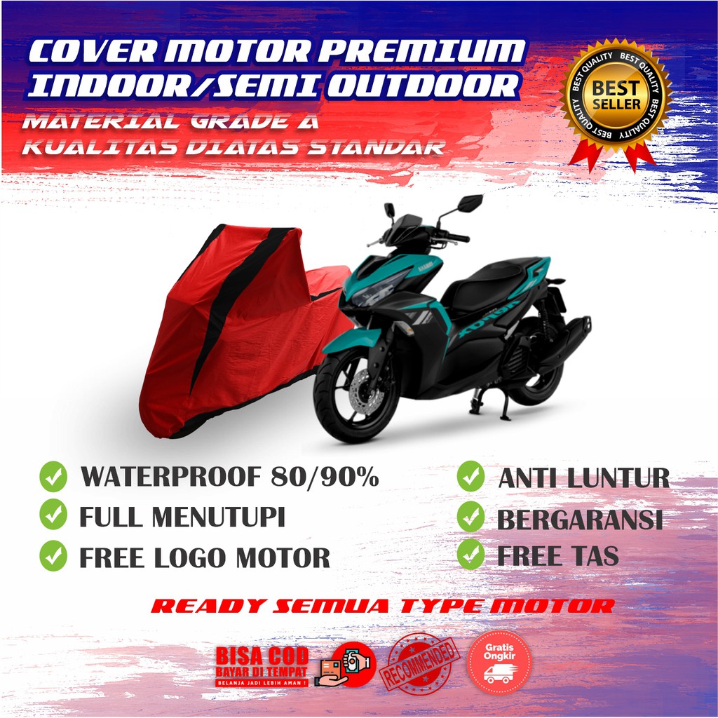 Cover Motor Aerox Selimut Motor Aerox Jas Motor  Aerox Tutup Motor Yamaha Aerox
