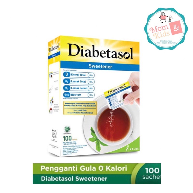 Diabetasol Sweetener 100 sachet / 50 sachet Gula Diabetes Diabetasol