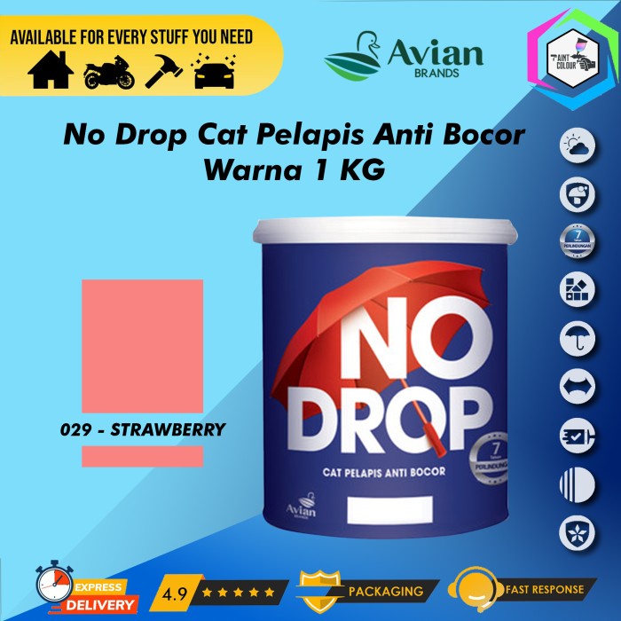 NO DROP Cat Pelapis Anti Bocor 1kg - 029 Strawberry