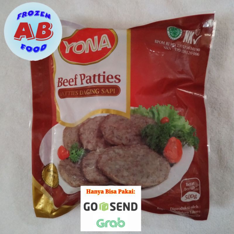 

Yona Beef Patties 500gr Patties Daging Sapi Daging Burger Daging Asap