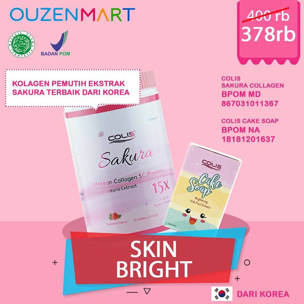 Paket Colis sakura collagen - Colis cake soap