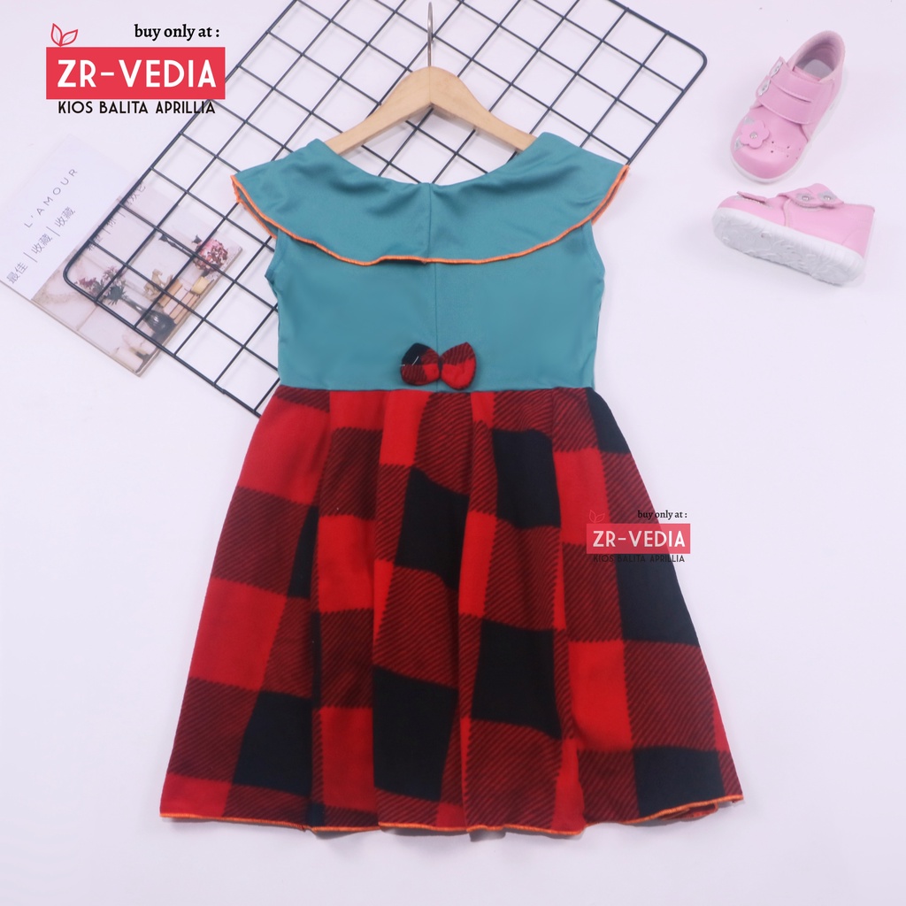 (BLUDRU FLANEL) Dress Cantika uk 4-5 Tahun / Baju Anak Perempuan Harian Yukensi Murah Grosir