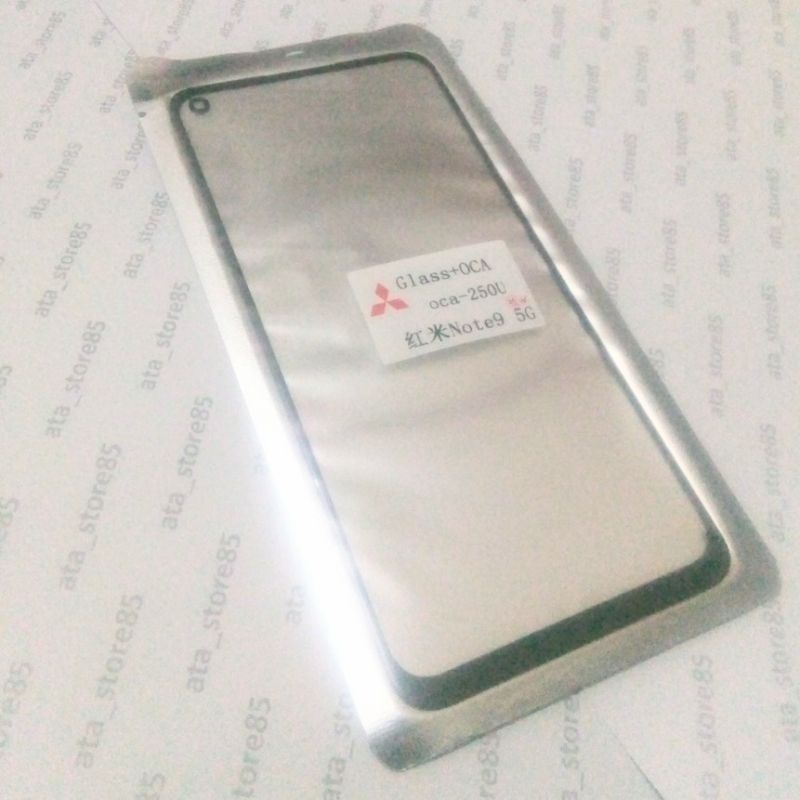 Kaca Depan TS TC Touchscreen Glass LCD + Lem Oca Kering Xiaomi Redmi Note 9 5G | Note9 Original
