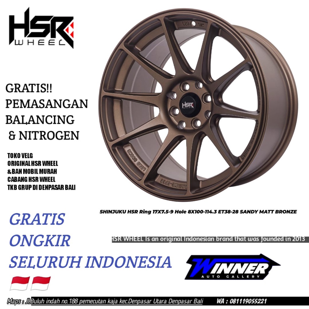 VELG RACING CELONG RING 17 COCOK DI YARIS JAZZ CALYA XENIA HSR SHINJUKU