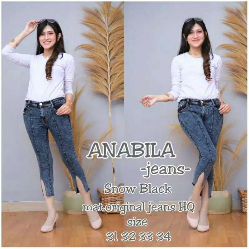 celana wanita//celana panjang jeans//celana jeanss peremium //celana jeanss snow belah bawah