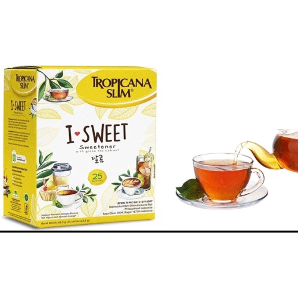 

TROPICANA SLIM Sweetener I Sweet 25 Sachet ~ Pemanis Bebas Gula..Pemanis untuk Diabetes..Atur Kadar Gula [HERBALStore]