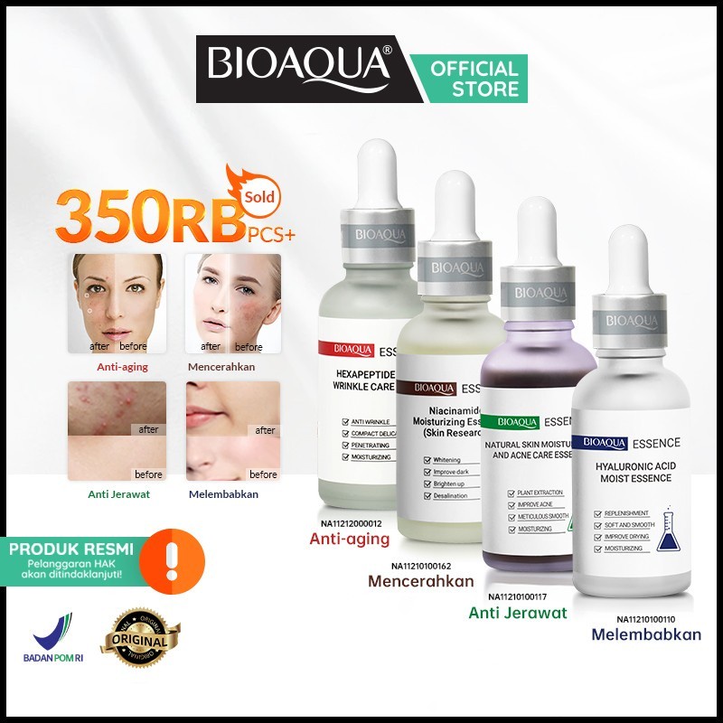 BIOAQUA Moisturizing Serum Essence 30ml Niacinamide Hyaluronic Acne wr - NIACINAMIDE