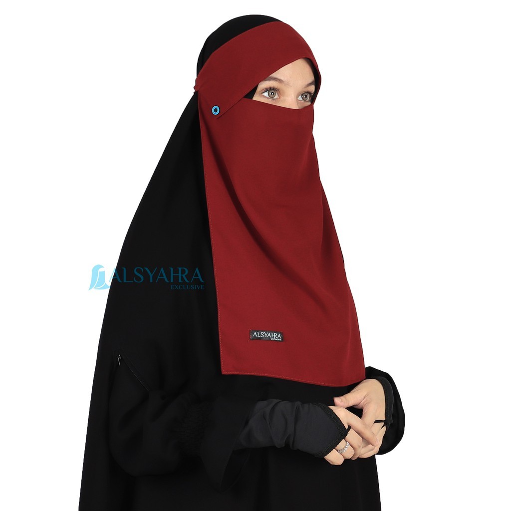 ALSYAHRA EXCLUSIVE NIQAB PONI KANCING RAUDHAH SIFON PREMIUM