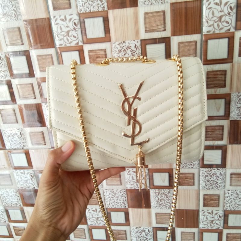 Sling Bag Kuncir YS Rantai Ulir Gold