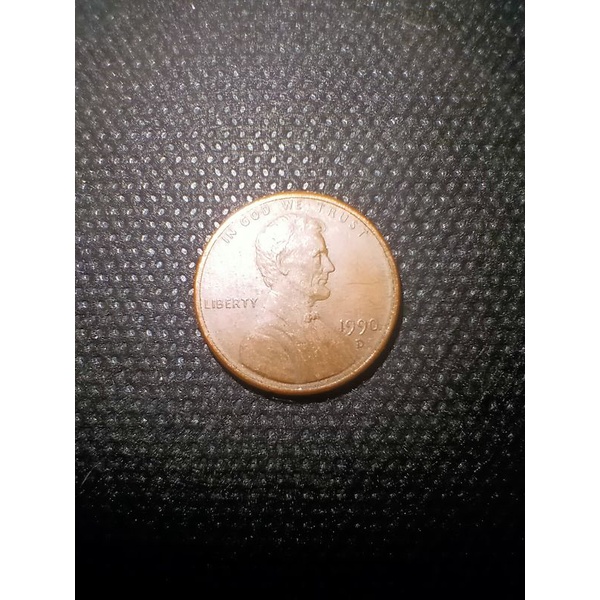 Uang Coin 1 Cent "Abraham Lincoln" 1990-D