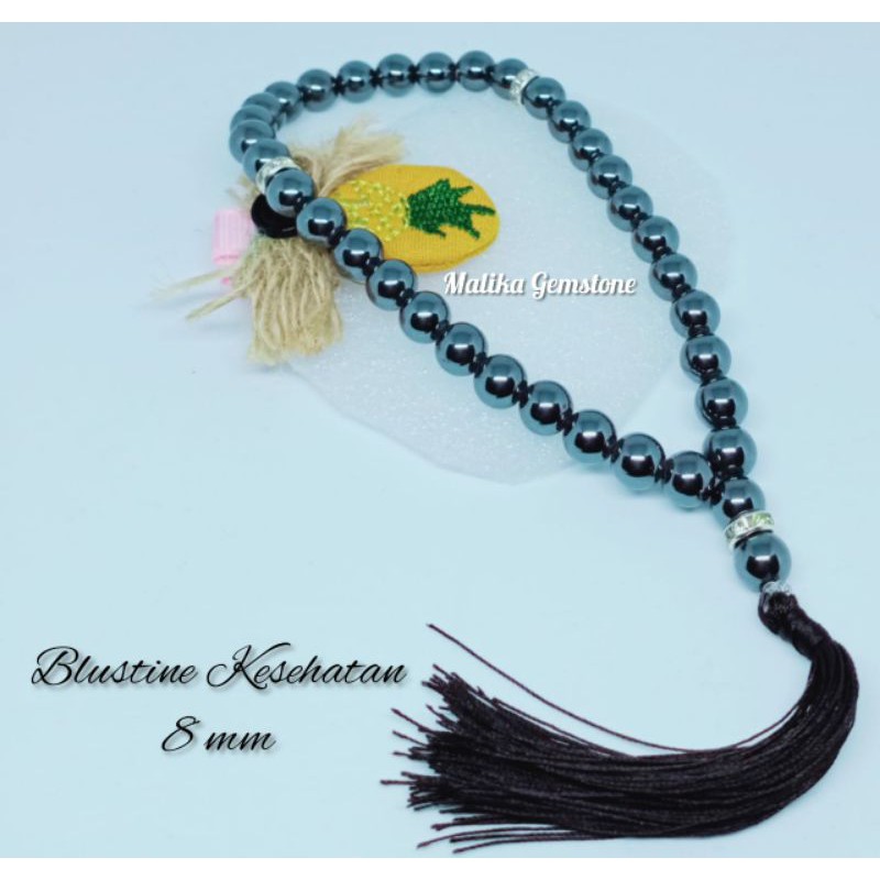 TASBIH BATU NATURAL KESEHATAN BLUSTIN 33 BUTIR 8 MM