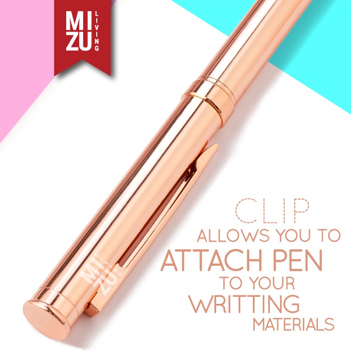 SUBLIMELY GOLDEN MEISTER GOLD PEN Twist Refillable Black Ink Tinta Hitam Ballpoint Pocket Clip Emas-4