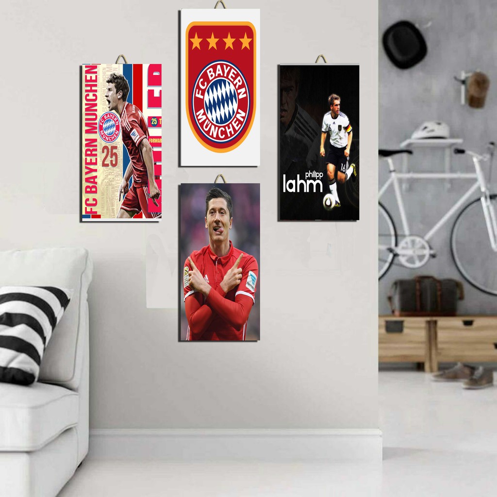 Hiasan dinding CLUB SEPAK BOLA BAYERN MUNCHEN / dekorasi dinding / dekorasi kamar / poster dinding