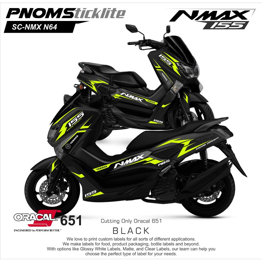 Cutting Sticker Nmax Black Mate 2018