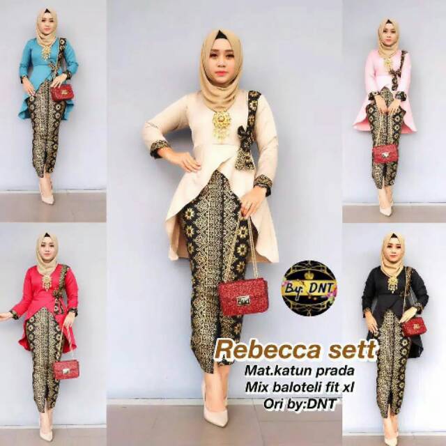Setelan Wanita Batik REBECCA SETT Lilit Gamis Sarimbitan