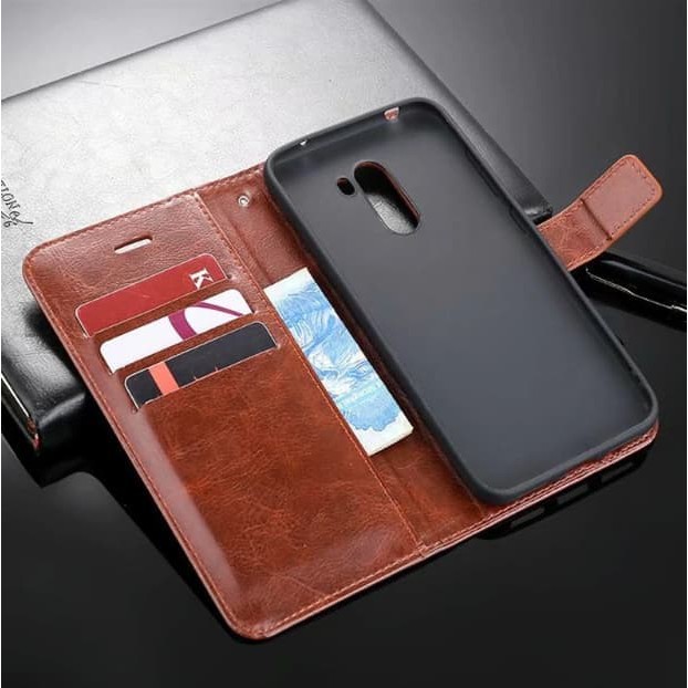 Wallet Case Pocophone f1 Flip Case Premium Leathe