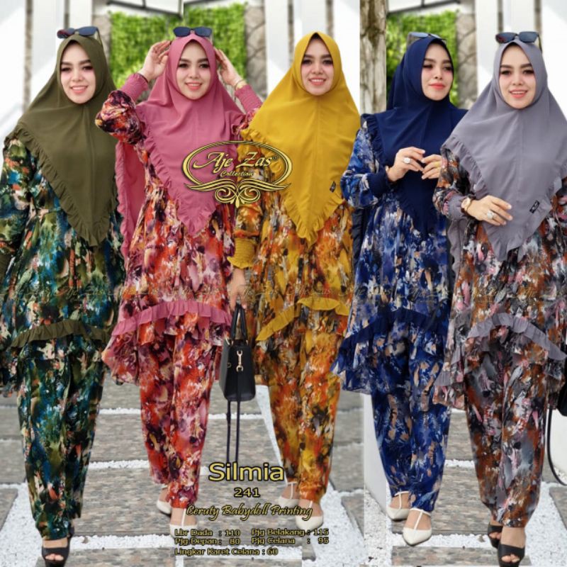 SETELAN SILMIA SET HIJAB BY AJE ZAS
