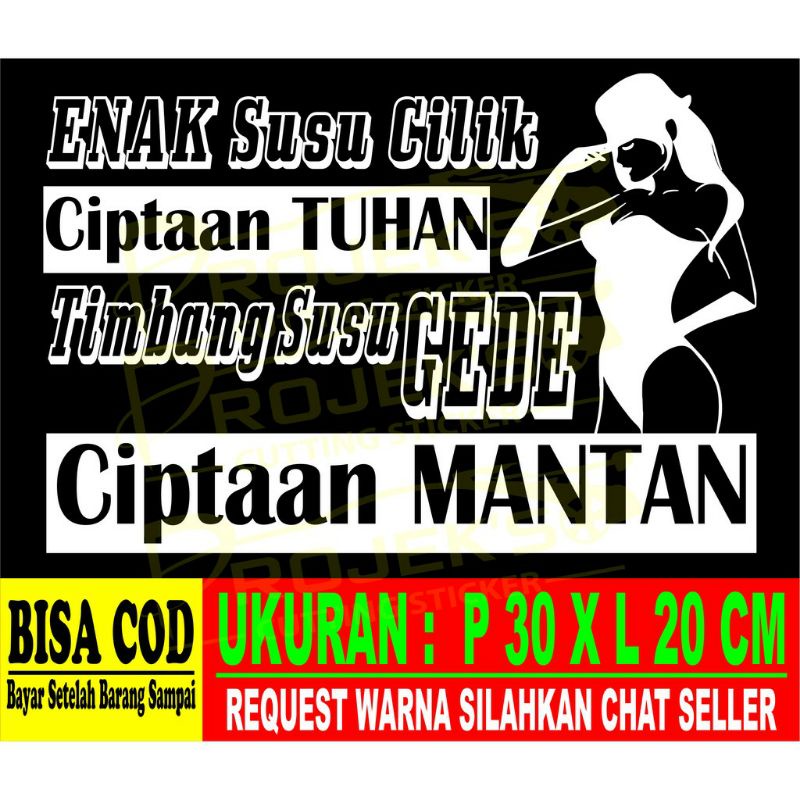 stiker Kaca Truk, Mobi, dna lain&quot; stiker Cutting