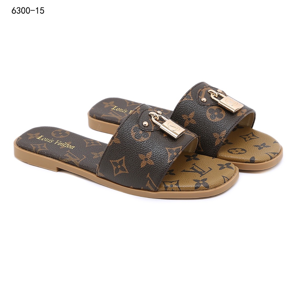 Leather Lock it Flat Sandals #6300-15